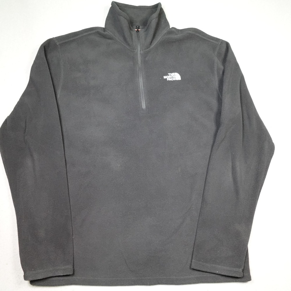 The North Face Jacket Mens Medium Gray Polartec Classic Fleece 1/4 Zip Pullover
